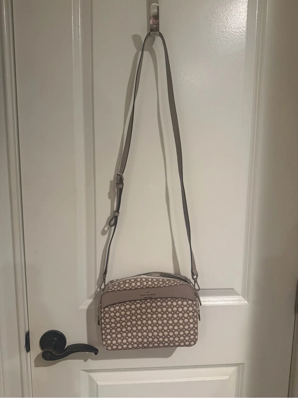 kate spade Taupe Patterned Crossbody Bag
